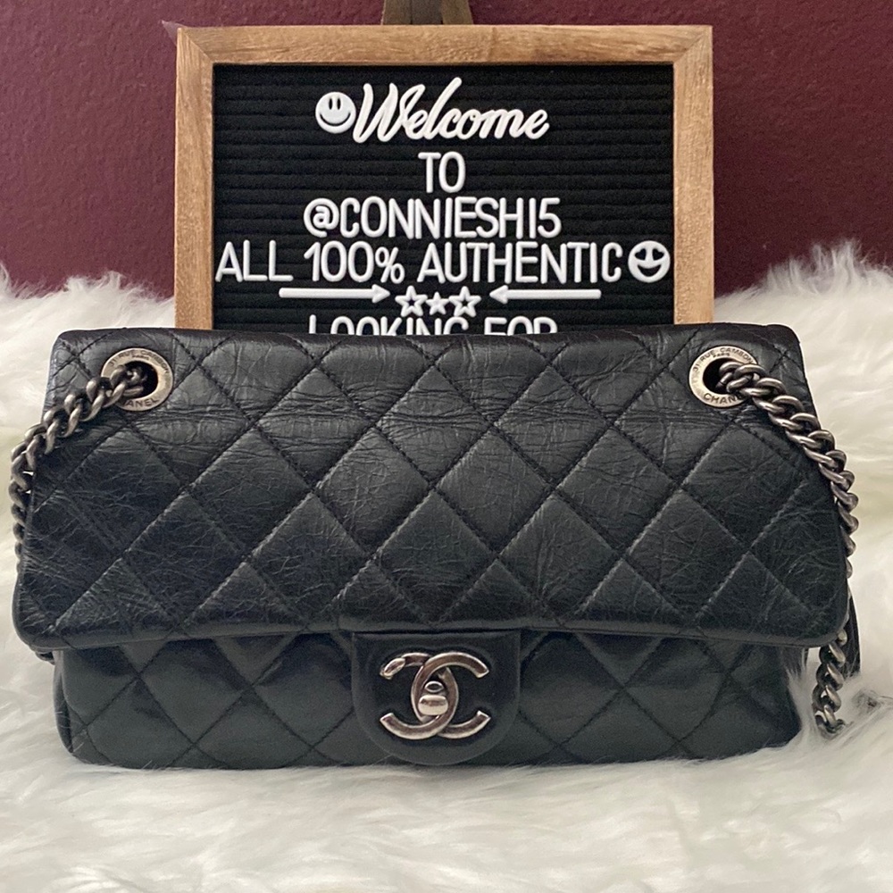 Chanel Cambon 31 Rue Black Leather Calfskin Two-Way Shoulder Bag